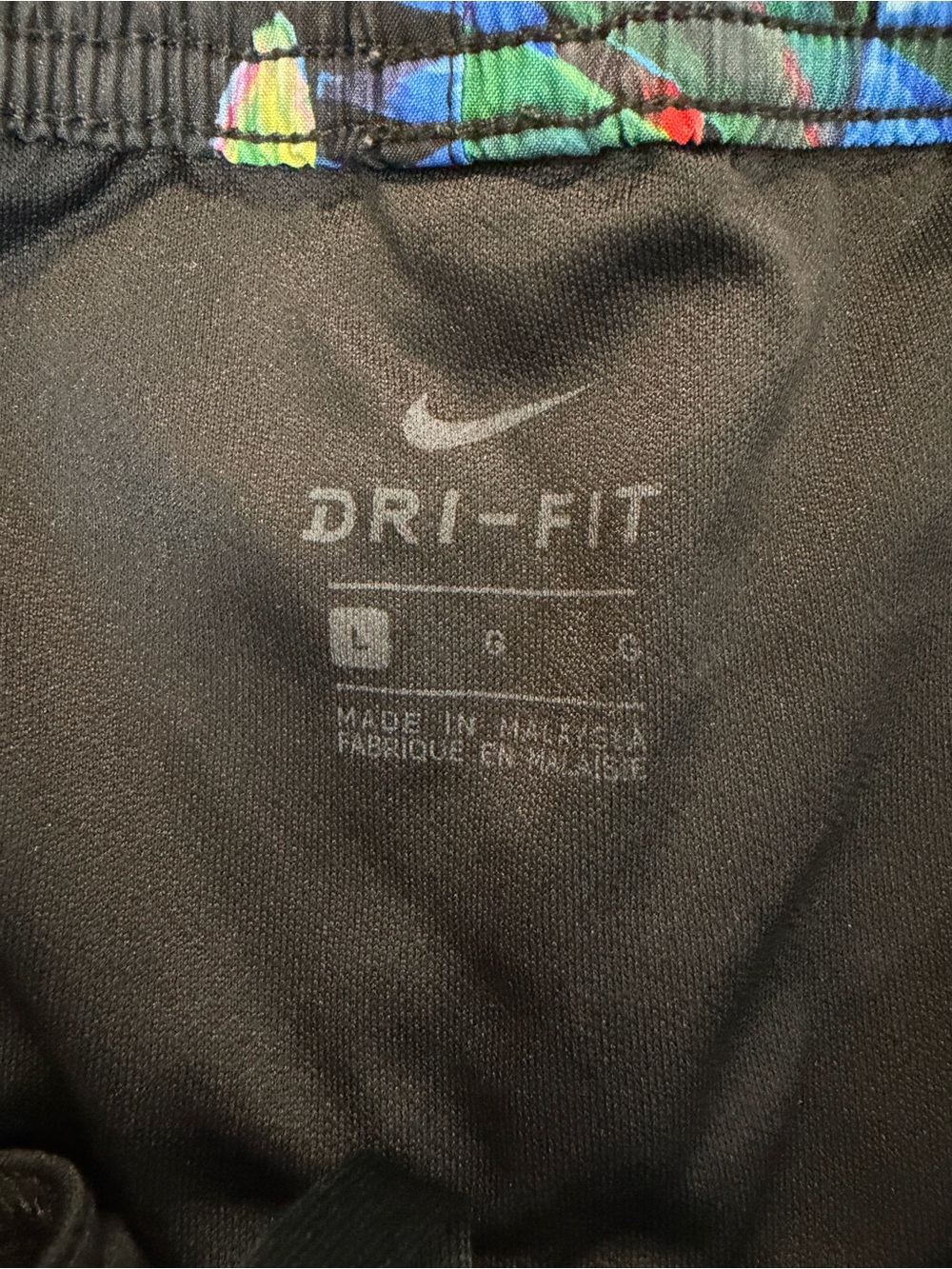 Nike Dri-Fit Tempo Tropical Plant Floral Peacock Athletic Running Shorts Black - Picture 5 of 8